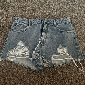 PacSun Blue Distressed Jean Shorts
